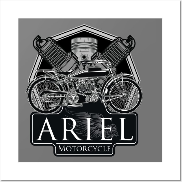 CLASSIC MOTORCYCLE Wall Art by theanomalius_merch